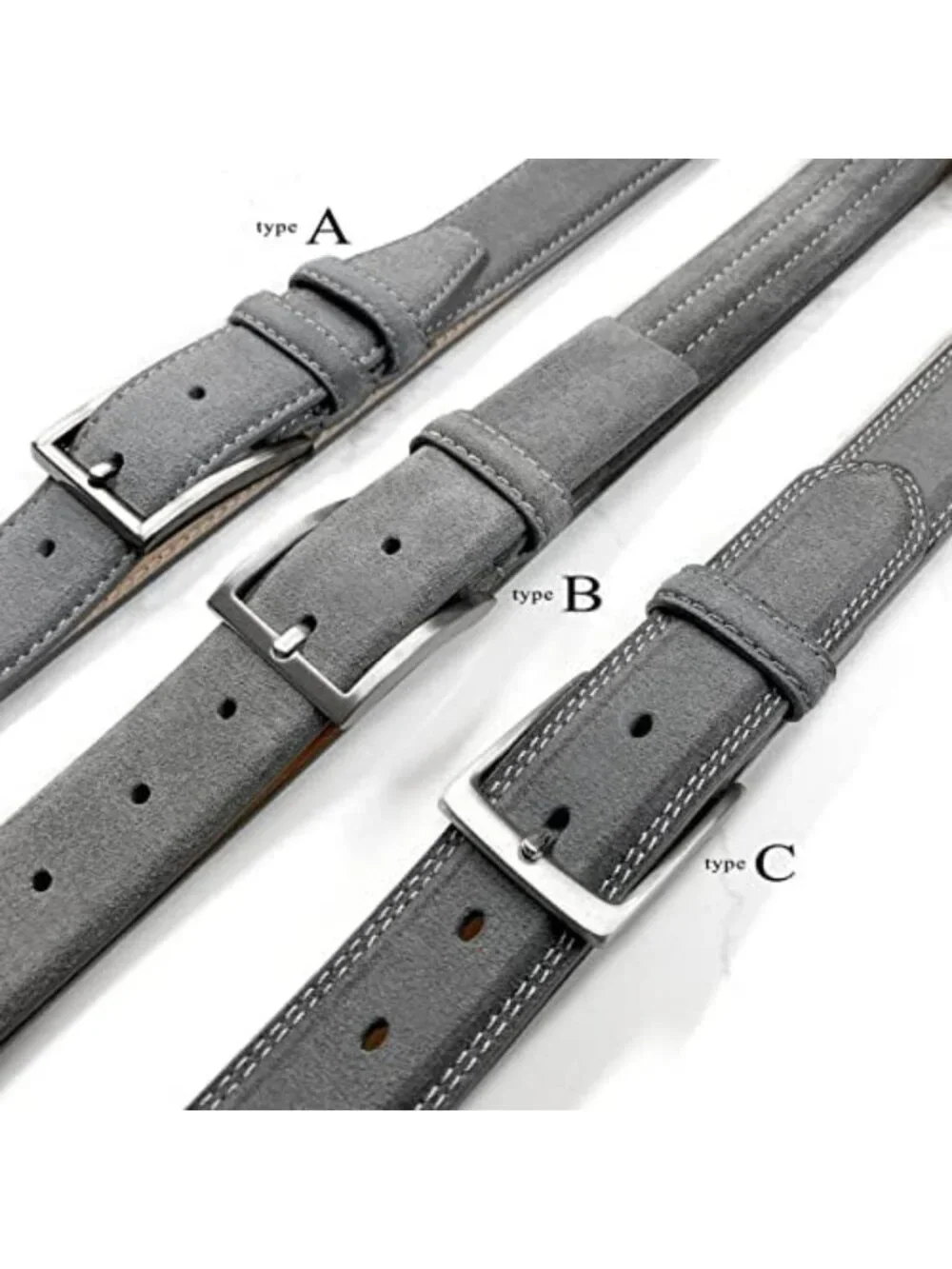 Stylish Men's Suede Leather Belt - Casual & Dress Options, 1-3/8